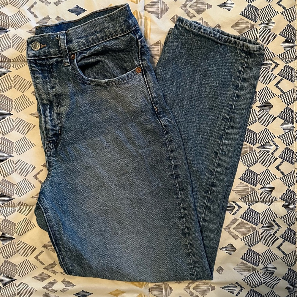AE Super High Rise Ankle Straight Jean